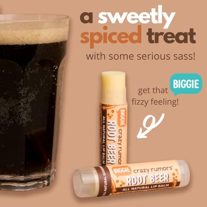 crazy rumors ROOT BEER BIGGIE SOOTHING LIP BALM STICK FOR DRY LIPS, 4 X BIGGER SIZE, 100% NATURAL & VEGAN - Image 3